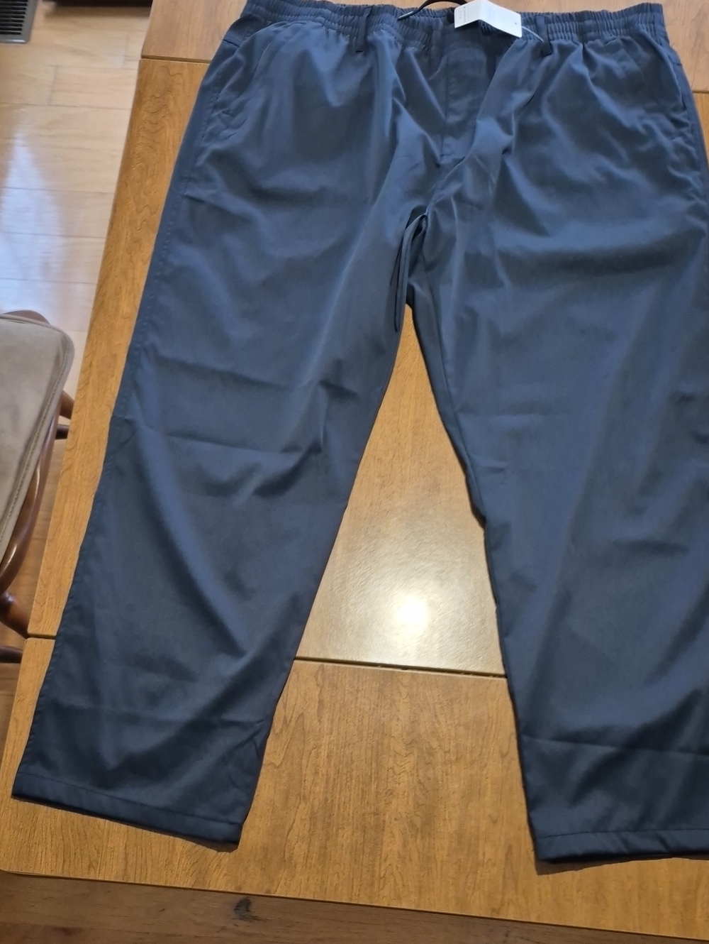 Men's Elastic-Waist Casual Pants - Navy